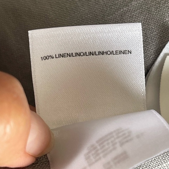 Jones New York Womens 100% Linen Popover Tunic Top Size M Gray L/S Roll Tab - Picture 11 of 13